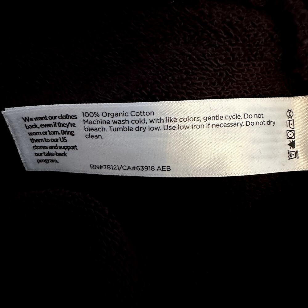 Eileen Fisher Wide Leg Cropped Pants 100% Cotton Drawstring Waist Brown S/P - Picture 4 of 6